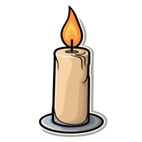 Beautiful Candle Clipart - Ai Generative png