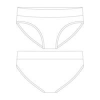 modelo sin costura bikini ropa interior vector ilustración plano diseño contorno ropa colección