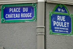 street signs in paris, france photo