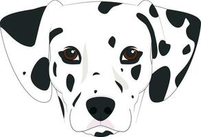 dálmata perro aislado en blanco antecedentes vector ilustración