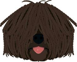 Puli dog isolated on white background vector illustration