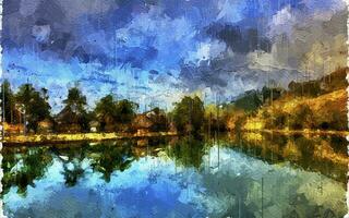 Abstract Nature impressionism Digital Painting illustration photo