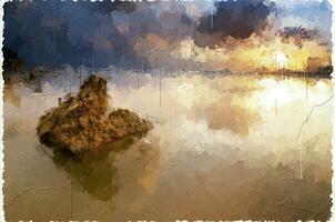 Abstract Nature impressionism Digital Painting illustration photo