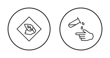 Environment hazard and Corrosive hazard  Icon vector