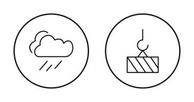 rain and heavy machinery  Icon vector