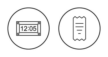 timer and receipt Icon vector