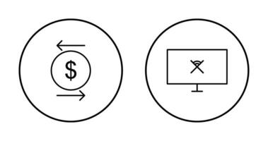 transaction and disconnected network  Icon vector