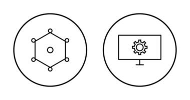 nodes and network setting  Icon vector