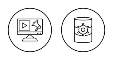 digital márketing y base de datos administración icono vector