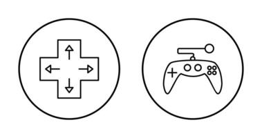 dirección llave y juego de azar controlar icono vector