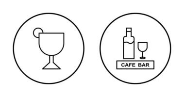 bebidas café y Jerez icono vector