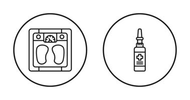 Weighing Scale and Nasal Icon vector