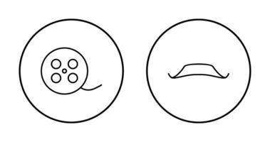 Reel and Moustache Icon vector