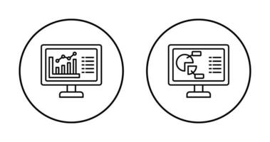 Graph and Pie Chart Icon vector