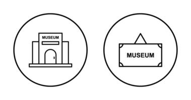 Museum Building and Museum Icon vector