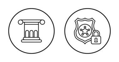 seguridad policía y romano ley icono vector