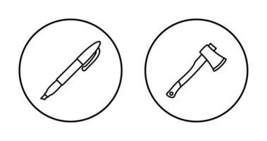 Marker and Axe Icon vector