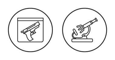 evidencia y microscopio icono vector