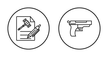 File and Gun Icon vector