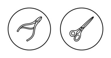 Nippers and Scissors Icon vector