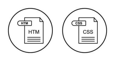HTM and CSS Icon vector