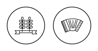 Accordion a d Wheat Icon vector