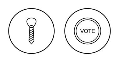 Tie and Vote Link Icon vector