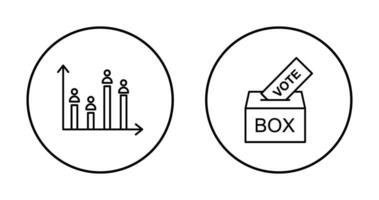 Giing Vote and Candidate and Graph Icon vector