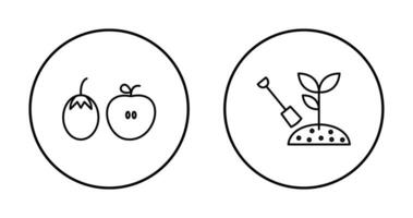 Fruits and Vegetables and Plantation Icon vector