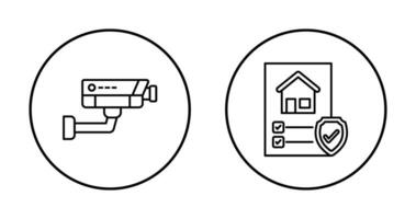Cctv and Protection Icon vector