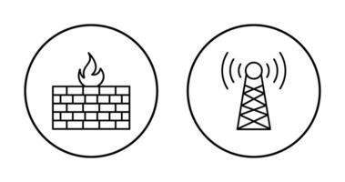 Firewall and Tower Icon vector