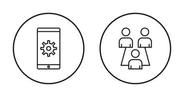 Network Settings and Connected Users Icon vector