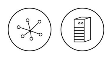 Internet and Server Network Icon vector