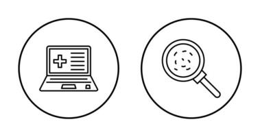 Laptop and Analytics Icon vector