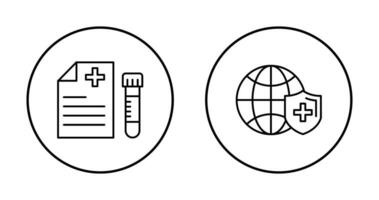 Blood Test and global Icon vector