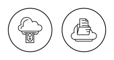 nube informática y nube icono vector