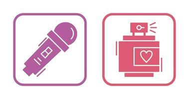 Microphone and Perfume Icon vector