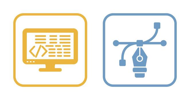 Coding and Vector Icon