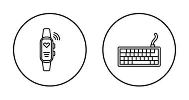 Smart Band and Keyboard Icon vector