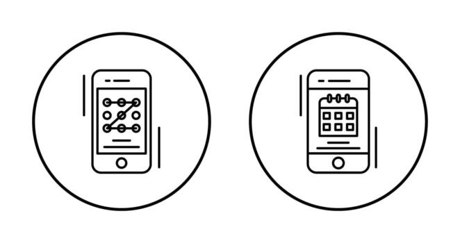 modelo código y calendario icono vector