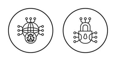 Global Malware and Cyber defence Icon vector