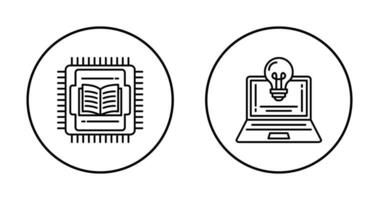 Cpu and Lamp Icon vector