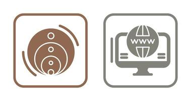 Venn Diagram and Web Icon vector