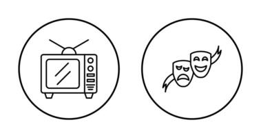 Tv and Theater Masks Icon vector