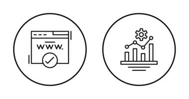 Domain and Bar Icon vector