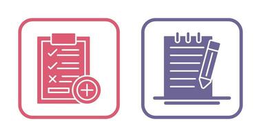Medical Examination List and Check Up List Icon vector