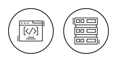 Web Coding ND Server Icon vector