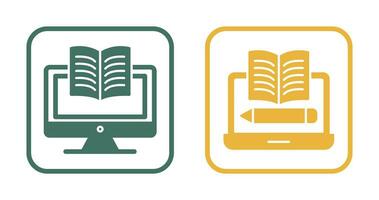 Digital Learning and Written Icon vector
