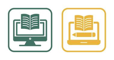 Digital Learning and Written Icon vector