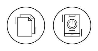 Copy and Power Icon vector